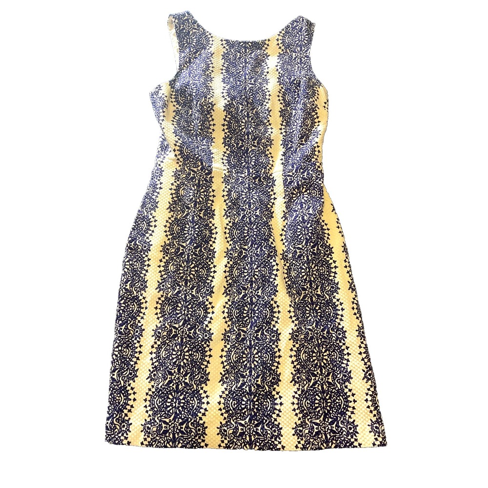 The Limited Women's Navy White Embroidered Sleeveless Belted Dress Size XS/S - Picture 12 of 12